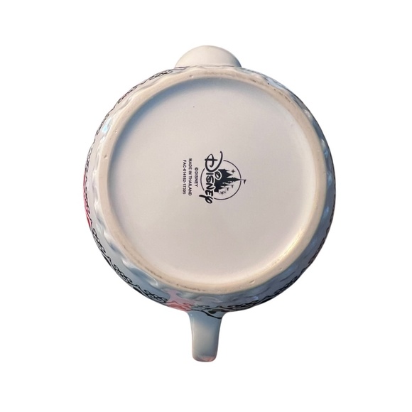 Disney Mickey Mouse Ceramic Teapot Black & White Pattern EUC - Picture 4 of 8